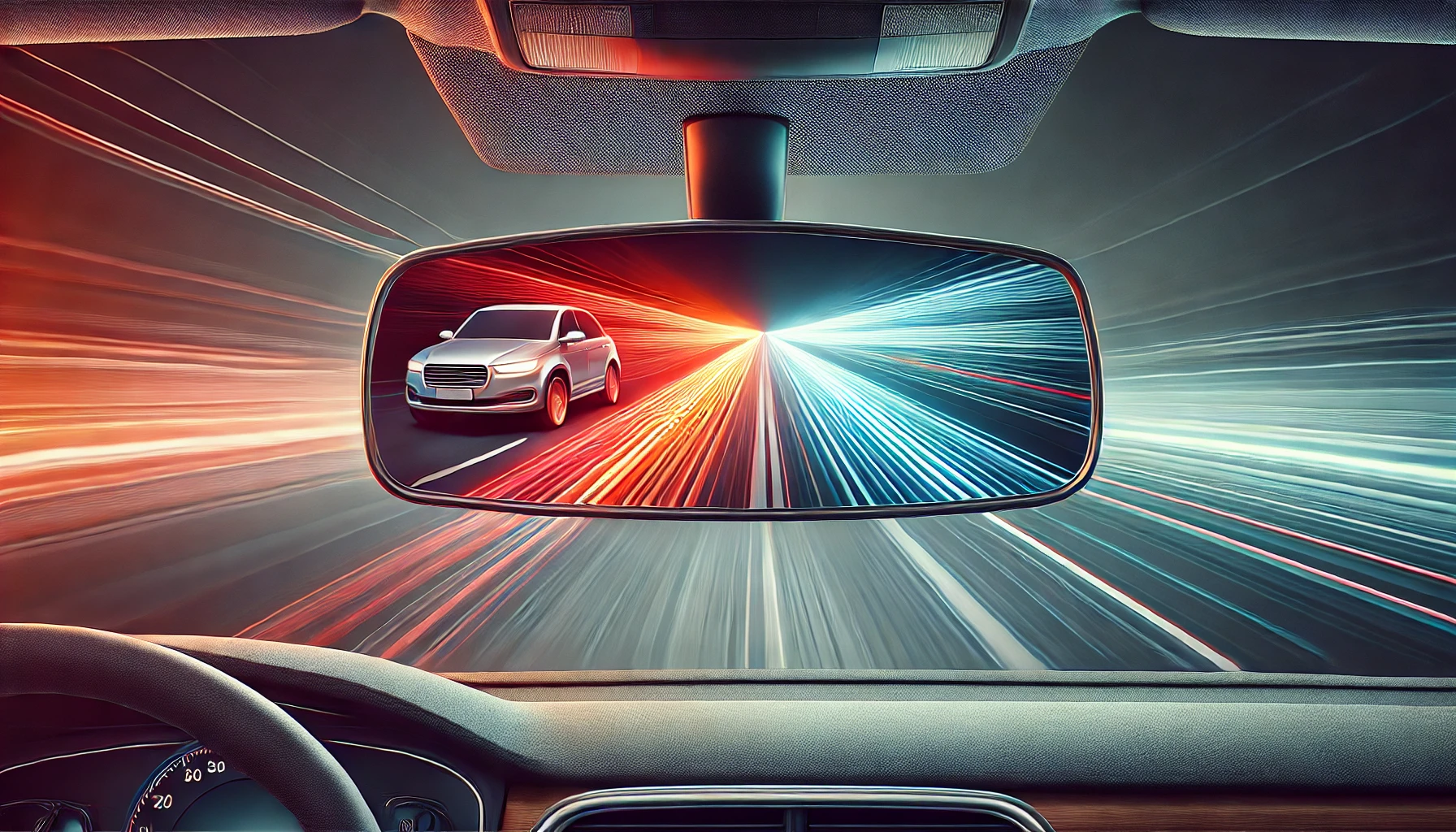 Blind spot in rear-view mirror